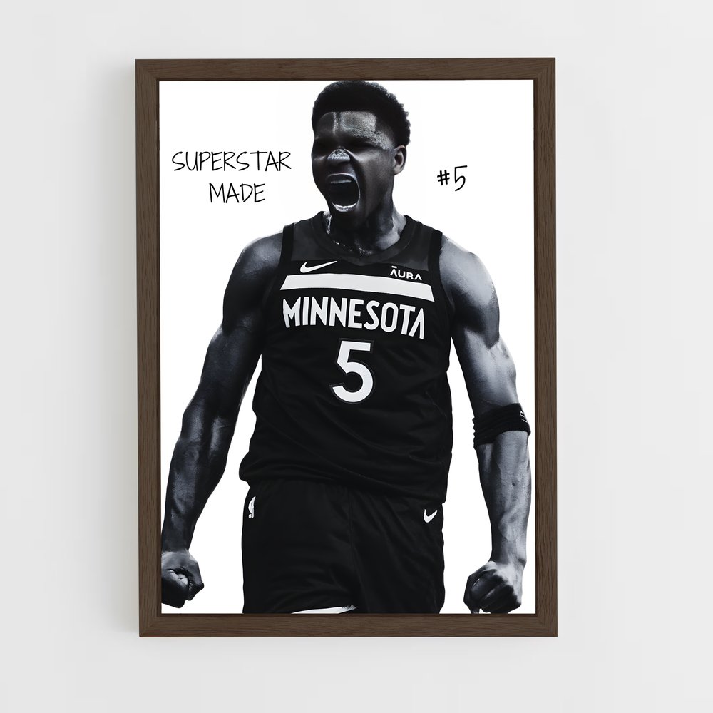 Poster Anthony edwards cri – affiche Basketball (vue 5)